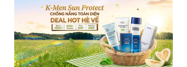 Banner mỹ phẩm nam Hàn Quốc chương trình 1