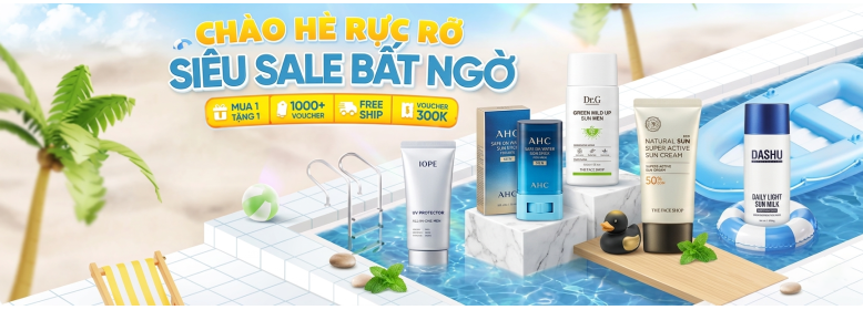 Banner mỹ phẩm nam Hàn Quốc chương trình 2
