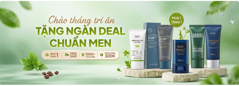 Banner mỹ phẩm nam Hàn Quốc chương trình