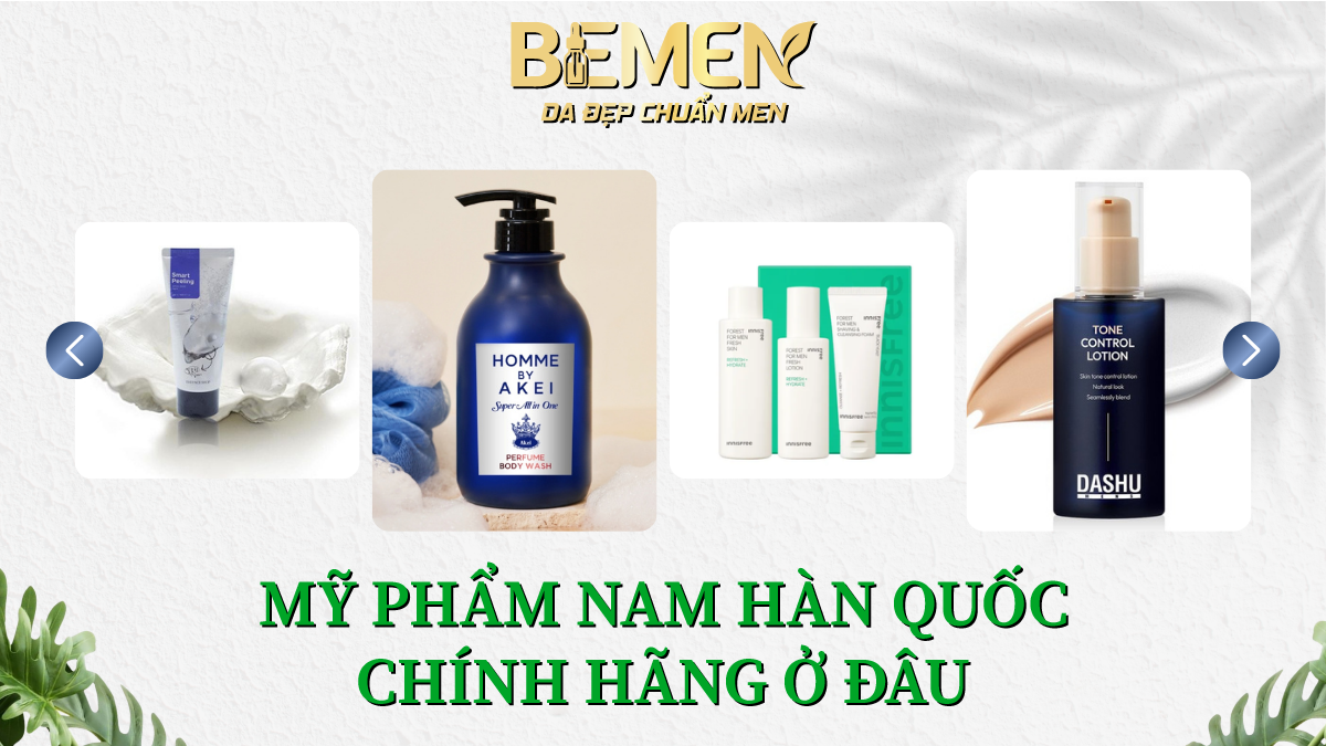 mỹ phẩm nam Hàn Quốc chính hãng ở đâu