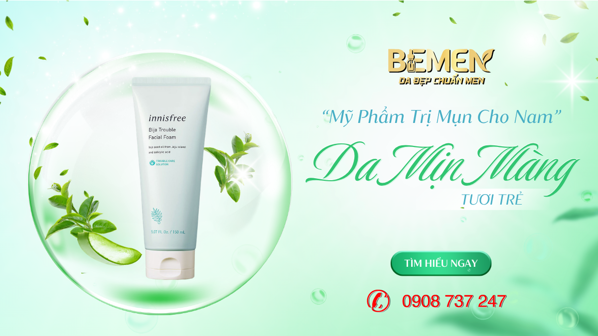 mỹ phẩm trị mụn cho nam