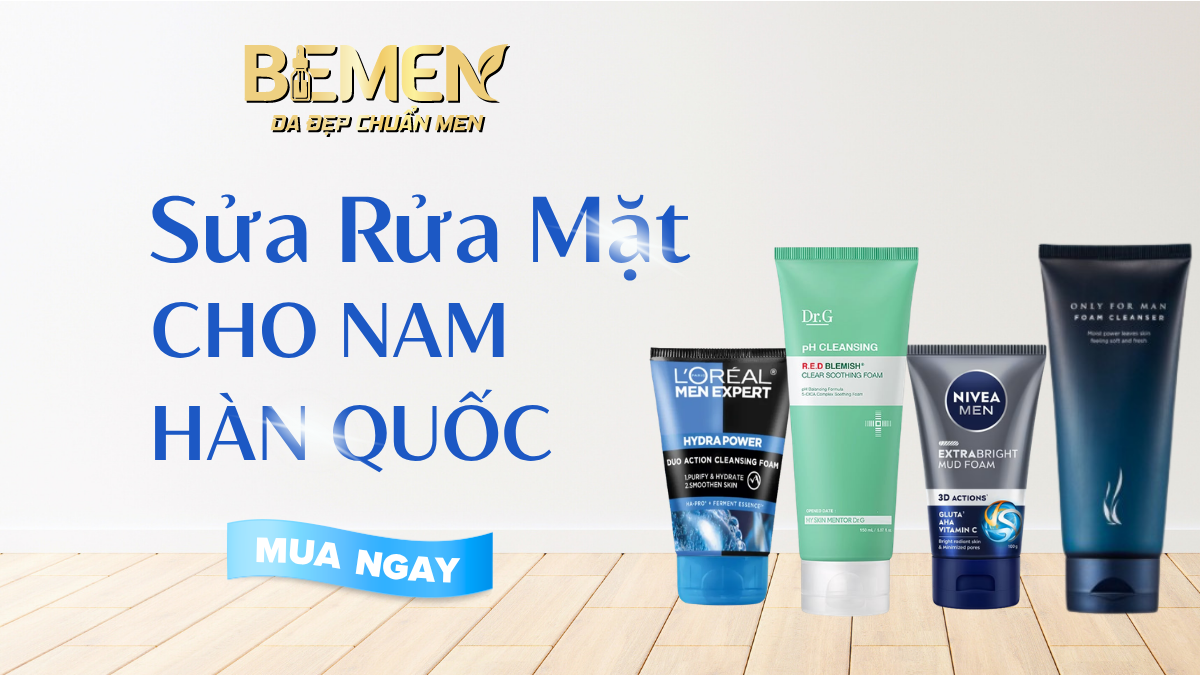 sữa rửa mặt nam Hàn Quốc