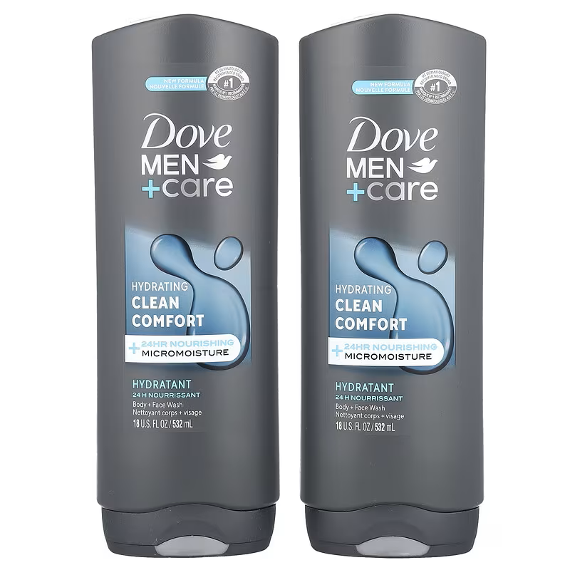 Sữa tắm dưỡng ẩm 2 trong 1 dành cho năm Dove Men Care Hydrating Clean Comfort 532ml 1