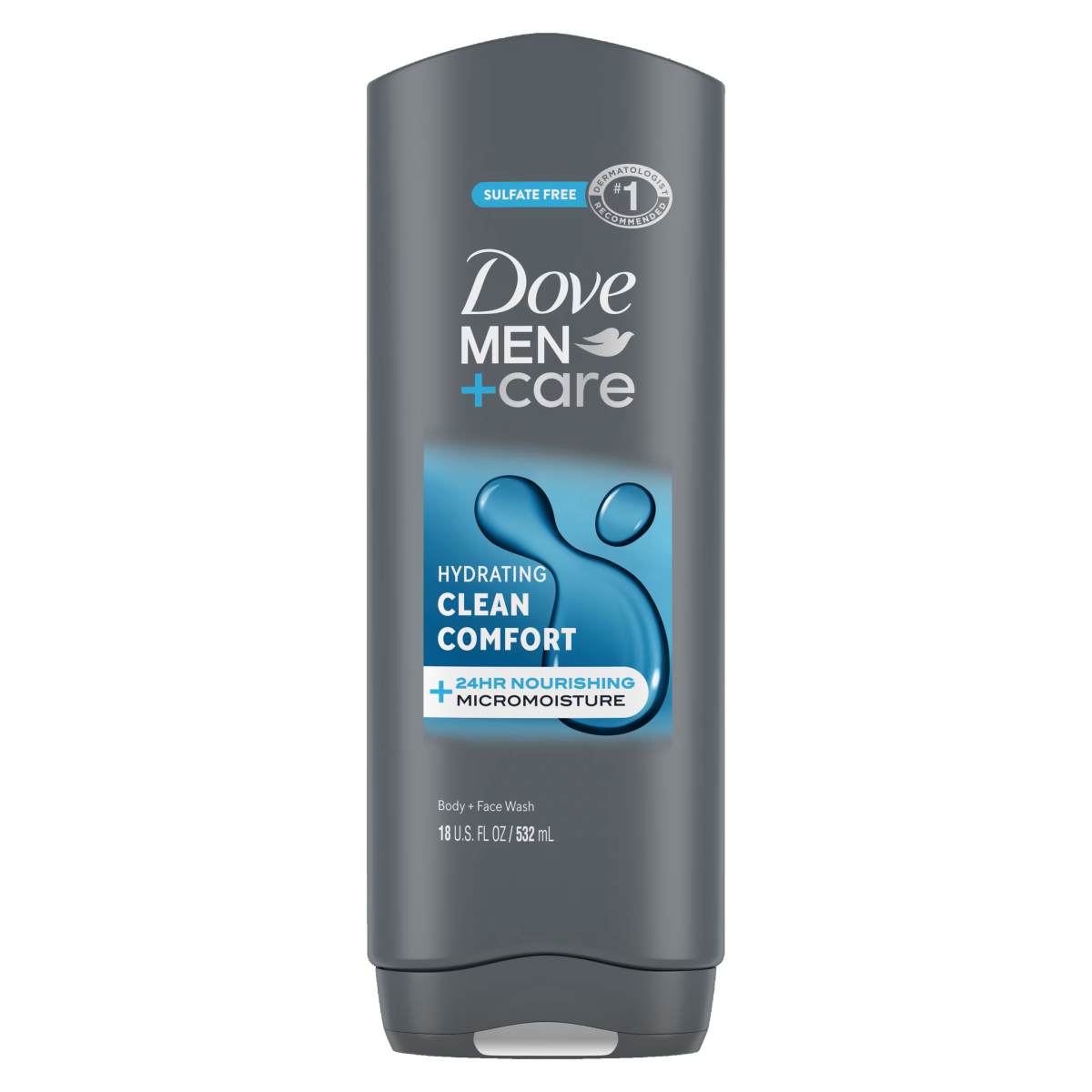 Sữa tắm dưỡng ẩm 2 trong 1 dành cho năm Dove Men Care Hydrating Clean Comfort 532ml