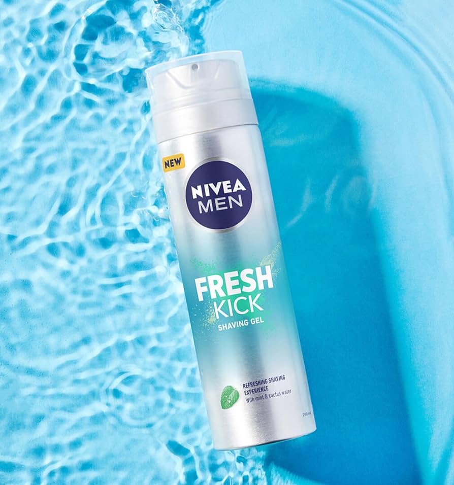 Kem cạo râu làm mát da Nivea Men Fresh Kick Shaving Gel 200ml 1