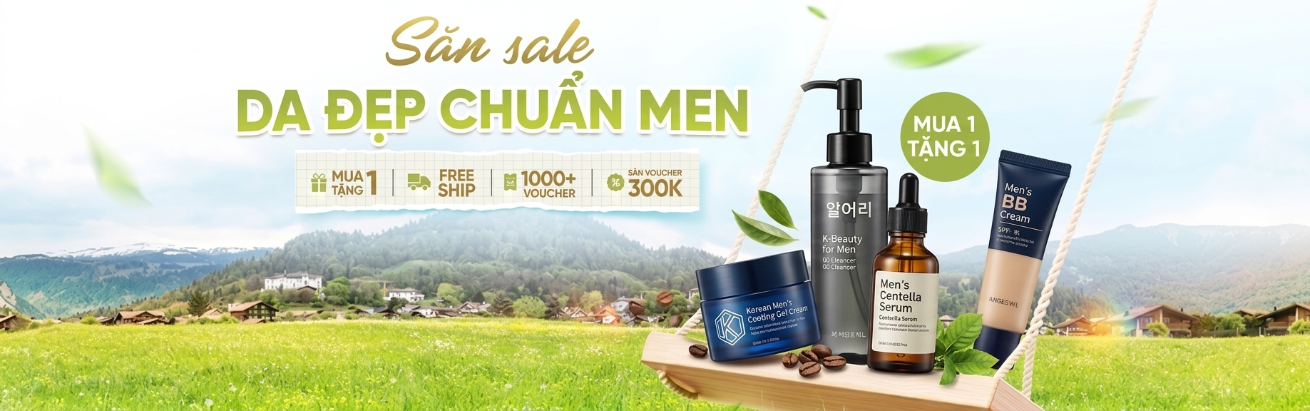 Slider mỹ phẩm nam Hàn Quốc chính