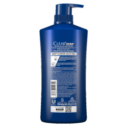Dầu gội trị gàu, ngứa da đầu dành cho nam Clear Men Deep Cleanse 650ml